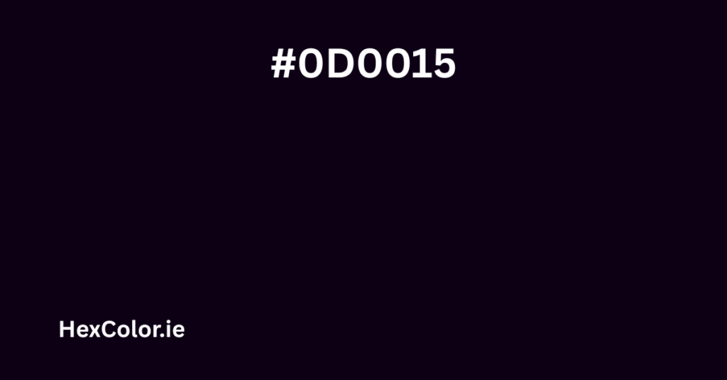 The Deep Mysterious Purple of #0D0015
